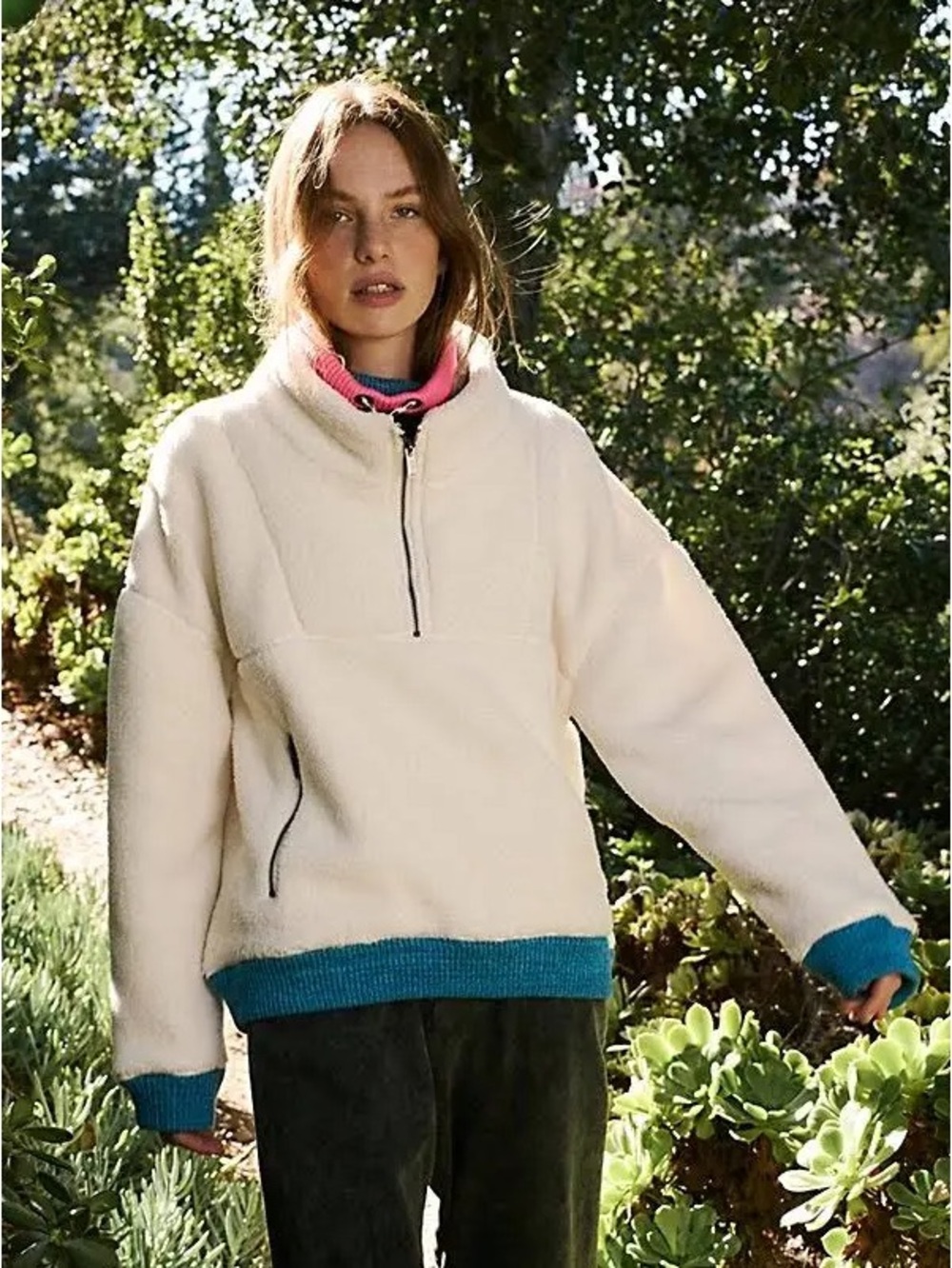 Free People Over The Rainbow fleece pullover